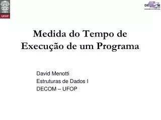 medida do tempo de execu o de um programa