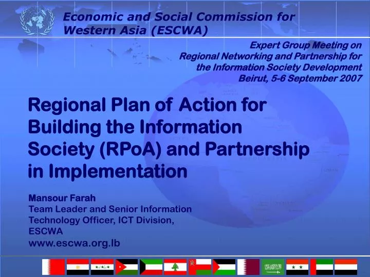 regional plan of action for building the information society rpoa and partnership in implementation