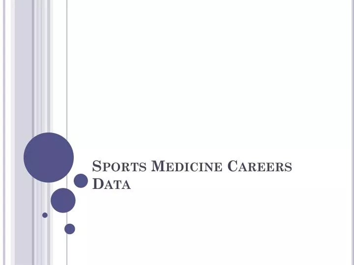 sports medicine careers data