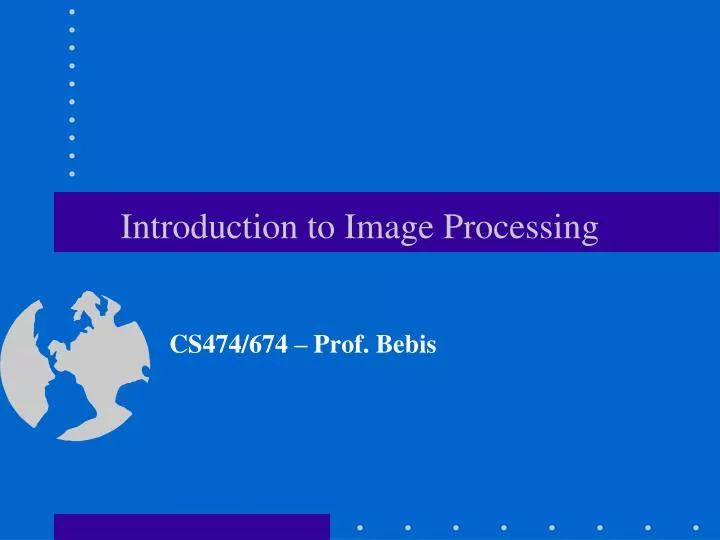 introduction to image processing