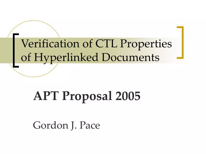 verification of ctl properties of hyperlinked documents