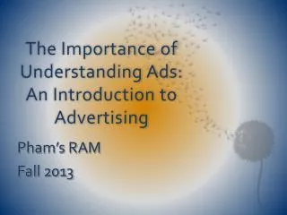 The Importance of Understanding Ads: An Introduction to Advertising