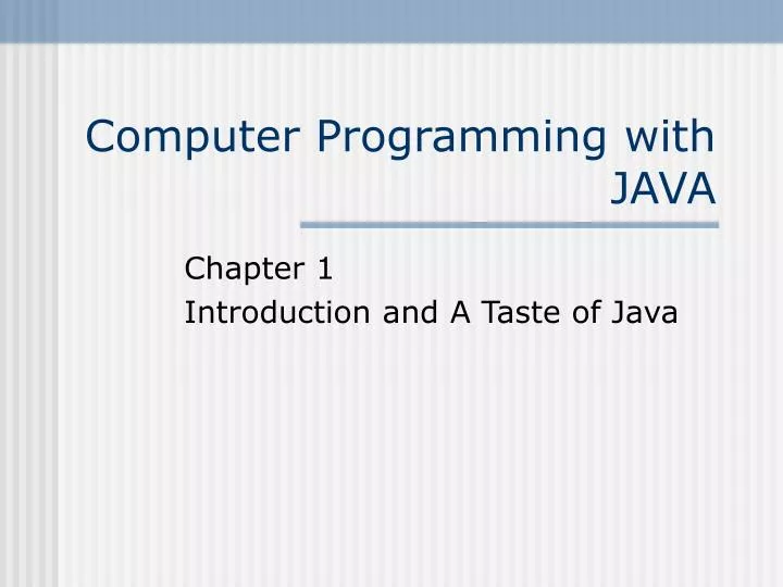 computer programming with java