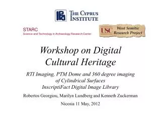 Workshop on Digital Cultural Heritage