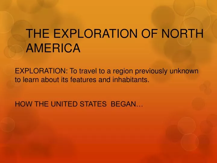 the exploration of north america