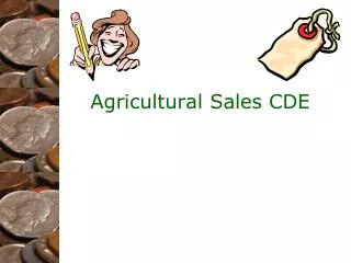 Agricultural Sales CDE