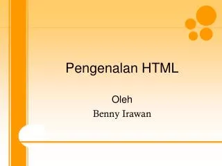 pengenalan html