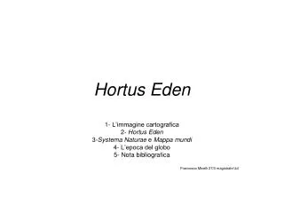 hortus eden