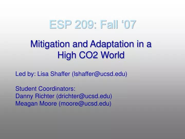 esp 209 fall 07