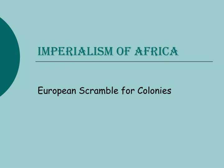 imperialism of africa