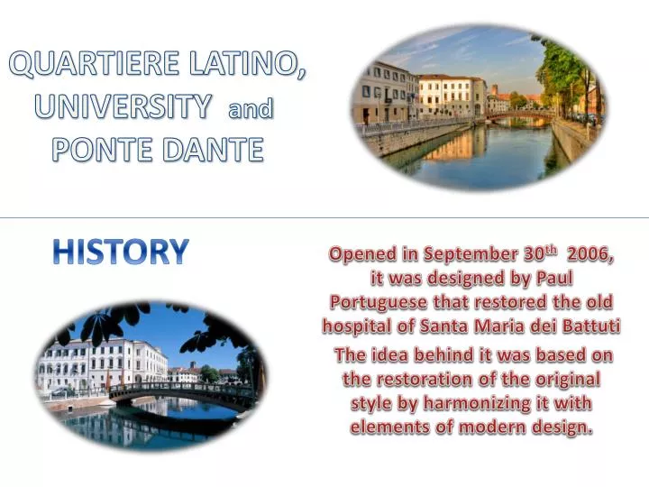 quartiere latino university and ponte dante