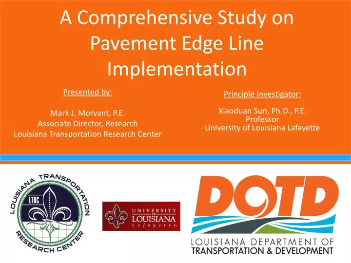 a comprehensive study on pavement edge line implementation