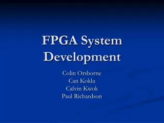 FPGA System Development