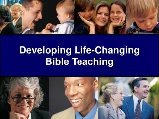 Developing Life-Changing Bible Teaching