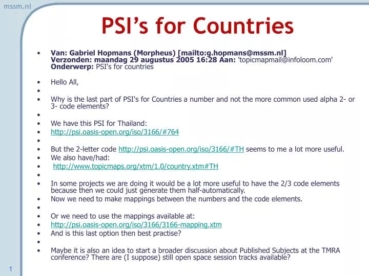 psi s for countries