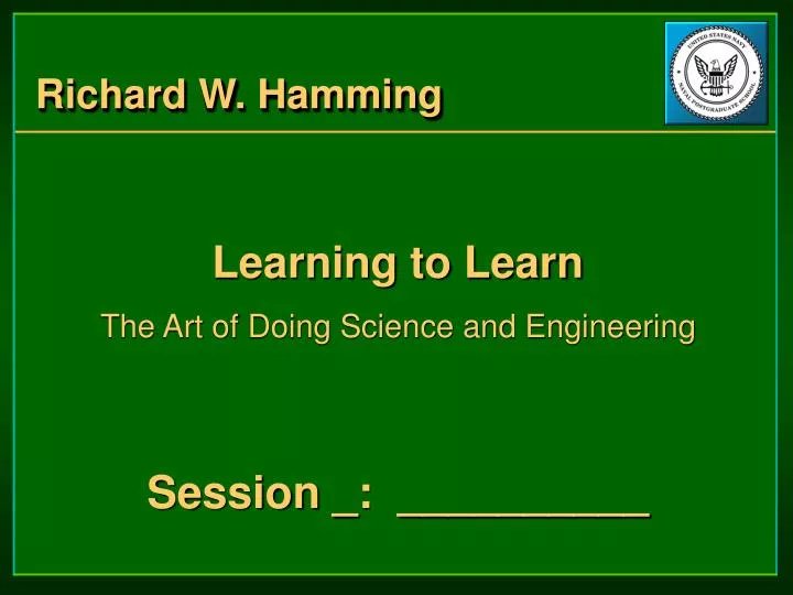 richard w hamming