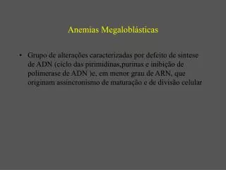 anemias megalobl sticas