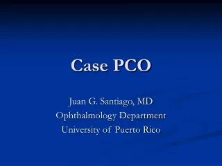 Case PCO