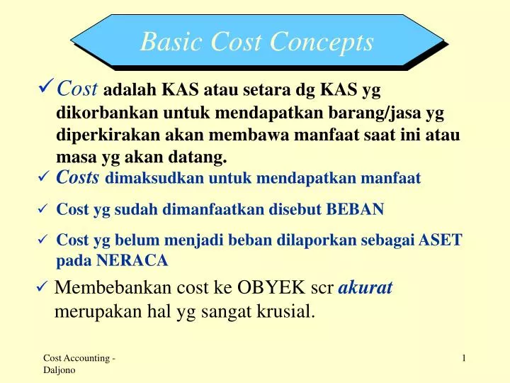 basic cost concepts