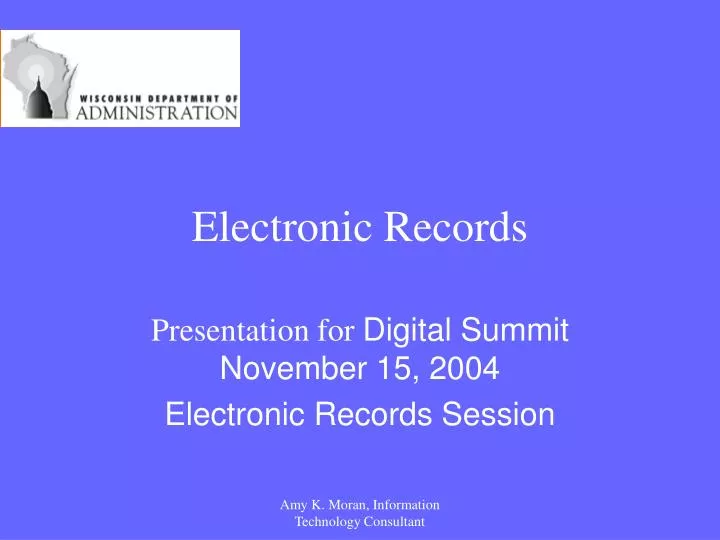 electronic records