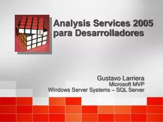 Analysis Services 2005 para Desarrolladores
