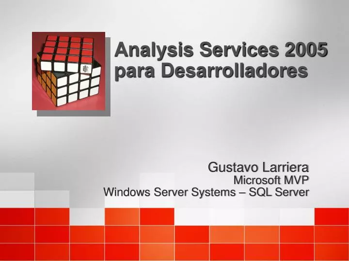 analysis services 2005 para desarrolladores
