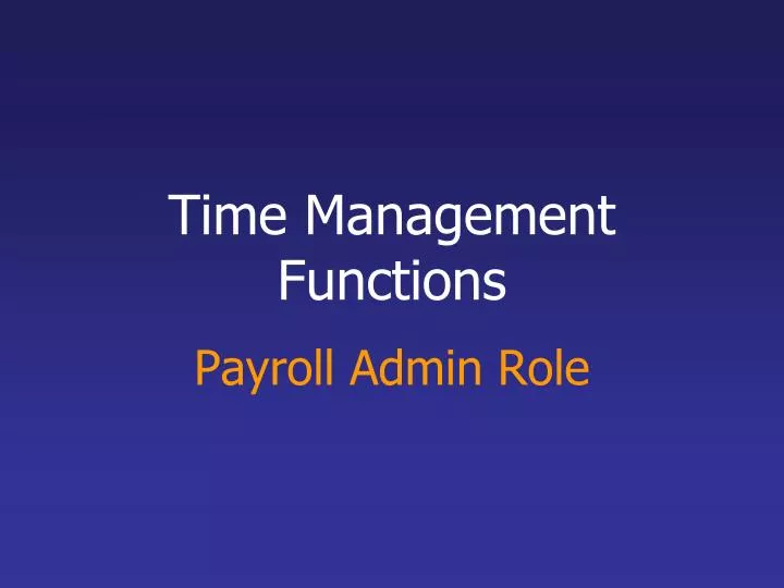 time management functions