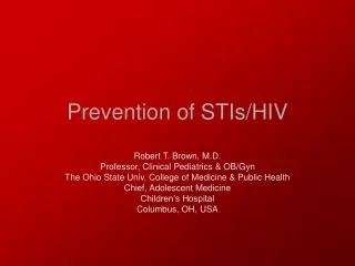 prevention of stis hiv