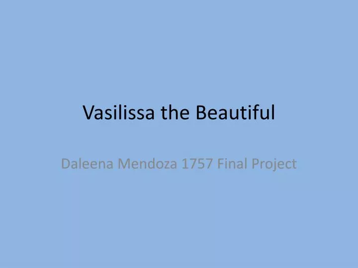 vasilissa the beautiful