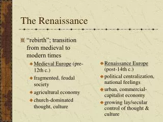 The Renaissance