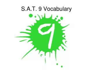 S.A.T. 9 Vocabulary