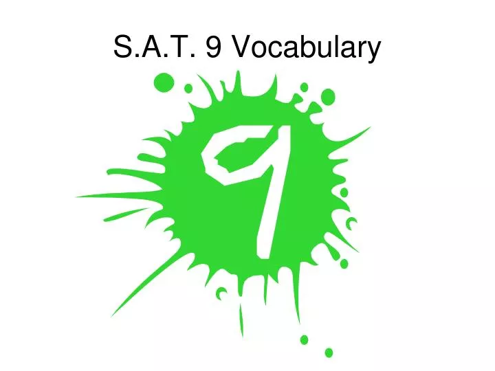 s a t 9 vocabulary