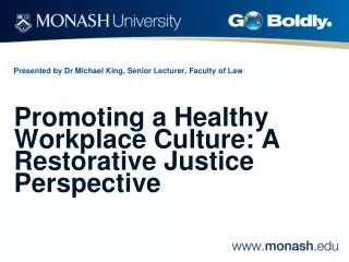 Presented by Dr Michael King, Senior Lecturer, Faculty of Law