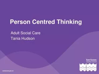 Person Centred Thinking