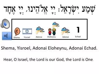 Hear, O Israel, the Lord is our God, the Lord is One .