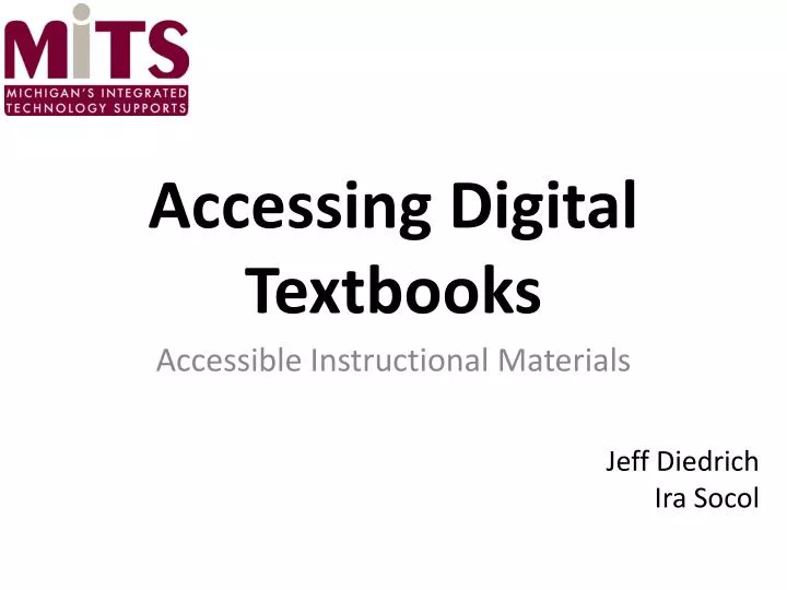 accessing digital textbooks