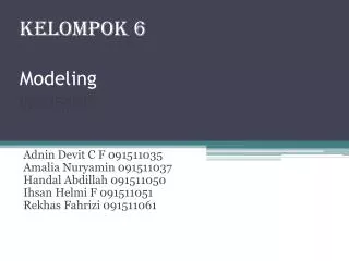kelompok 6 modeling