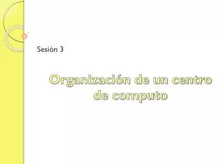 organizaci n de un centro de computo