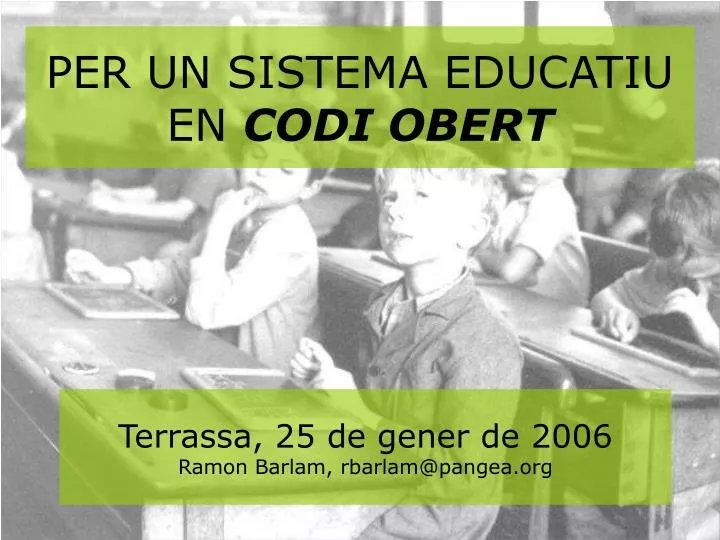 per un sistema educatiu en codi obert