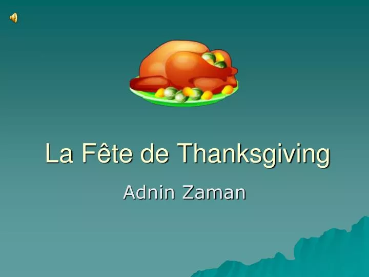 la f te de thanksgiving