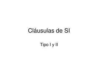 cl usulas de si
