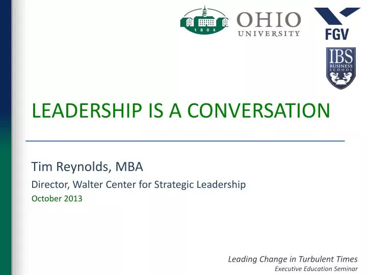 leadership is a conversation