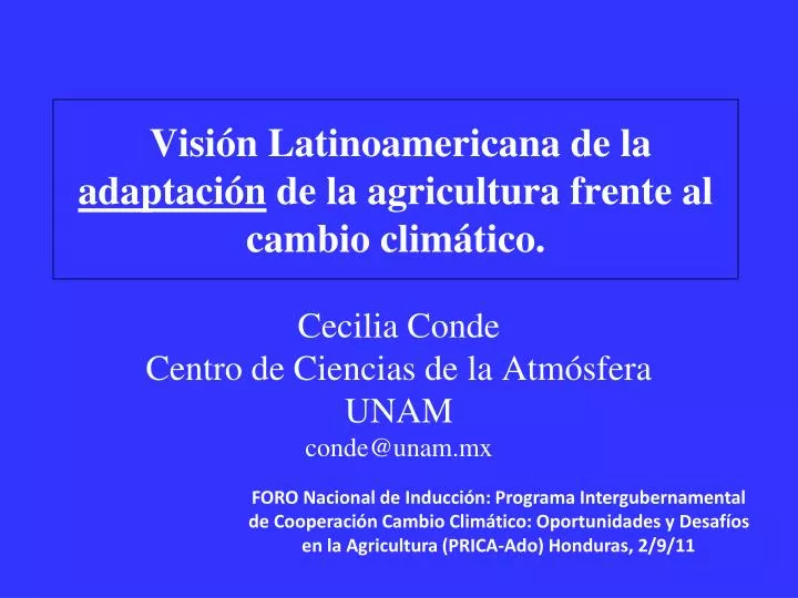 visi n latinoamericana de la adaptaci n de la agricultura frente al cambio clim tico