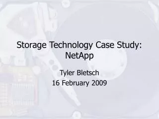 Storage Technology Case Study: NetApp