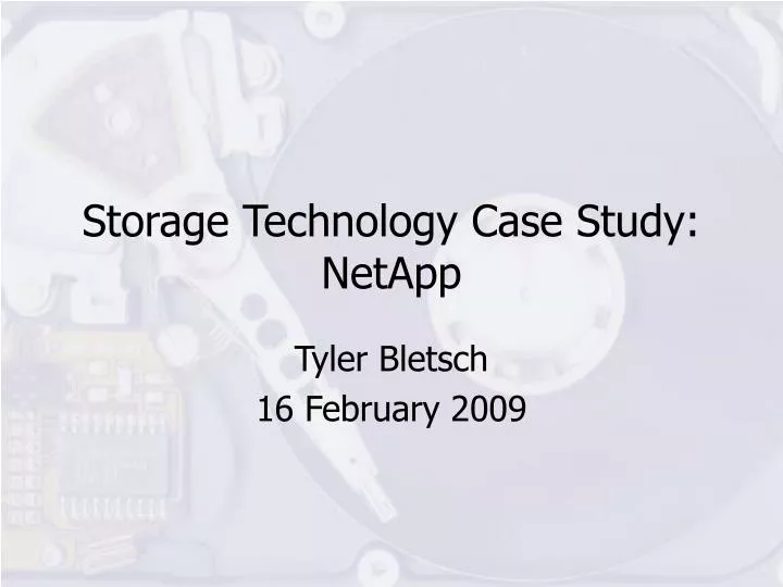 storage technology case study netapp