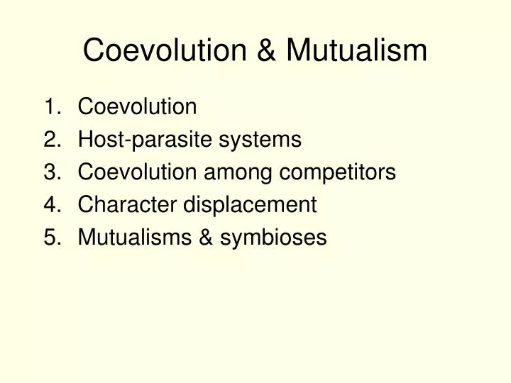 coevolution mutualism