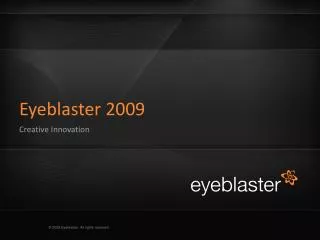 Eyeblaster 2009 Creative Innovation