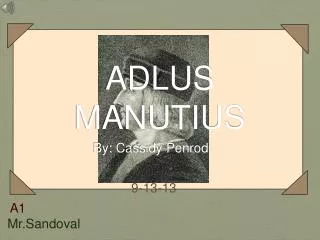ADLUS MANUTIUS
