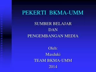 pekerti bkma umm