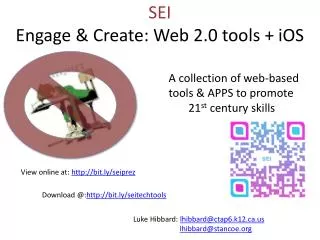 SEI Engage &amp; Create: Web 2.0 tools + iOS
